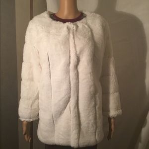 Beautiful winter white faux fur coat never worn